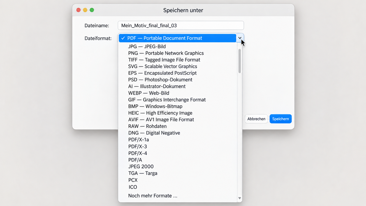 Welche Daten lassen sich drucken