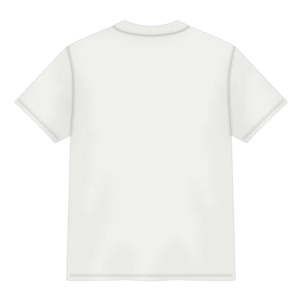 Boxy Shirt in Weiß, Rückseite