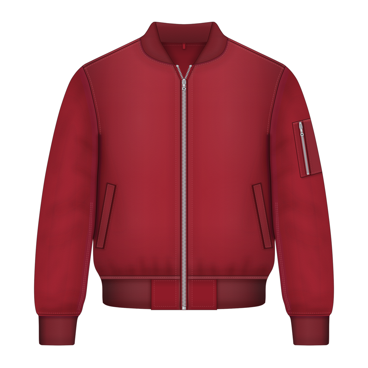 Bomberjacke in Burgundy, Vorderseite