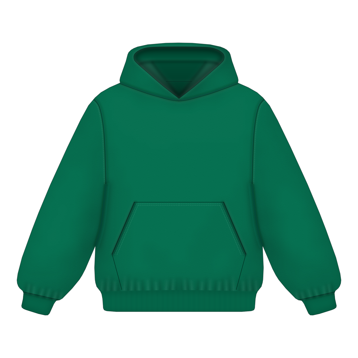 Hoodie in College Green, Vorderseite