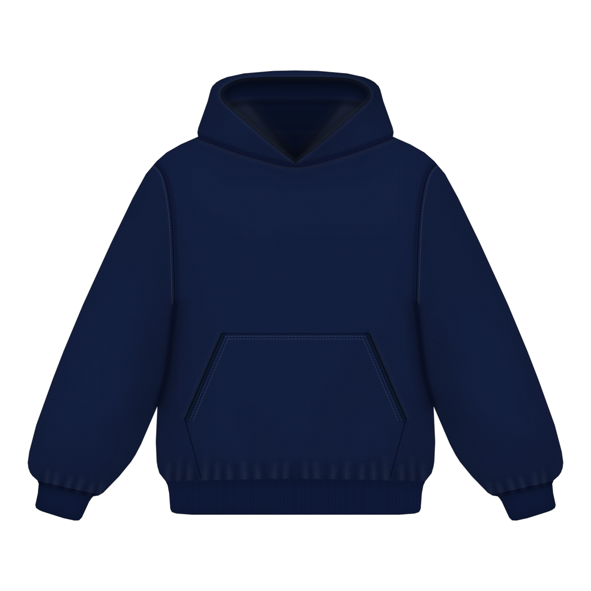 Hoodie in Navy, Vorderseite