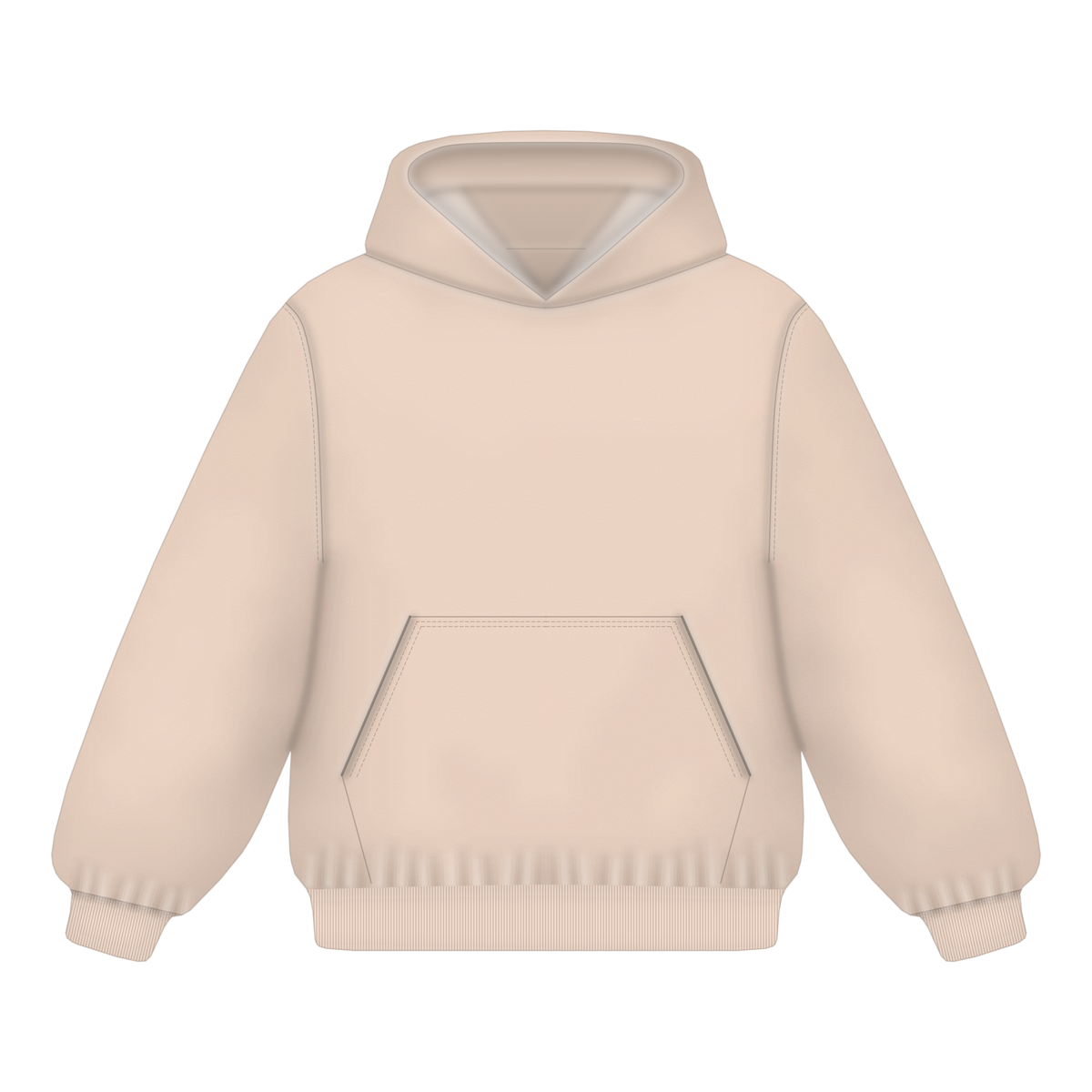 Hoodie in Desert Sand, Vorderseite