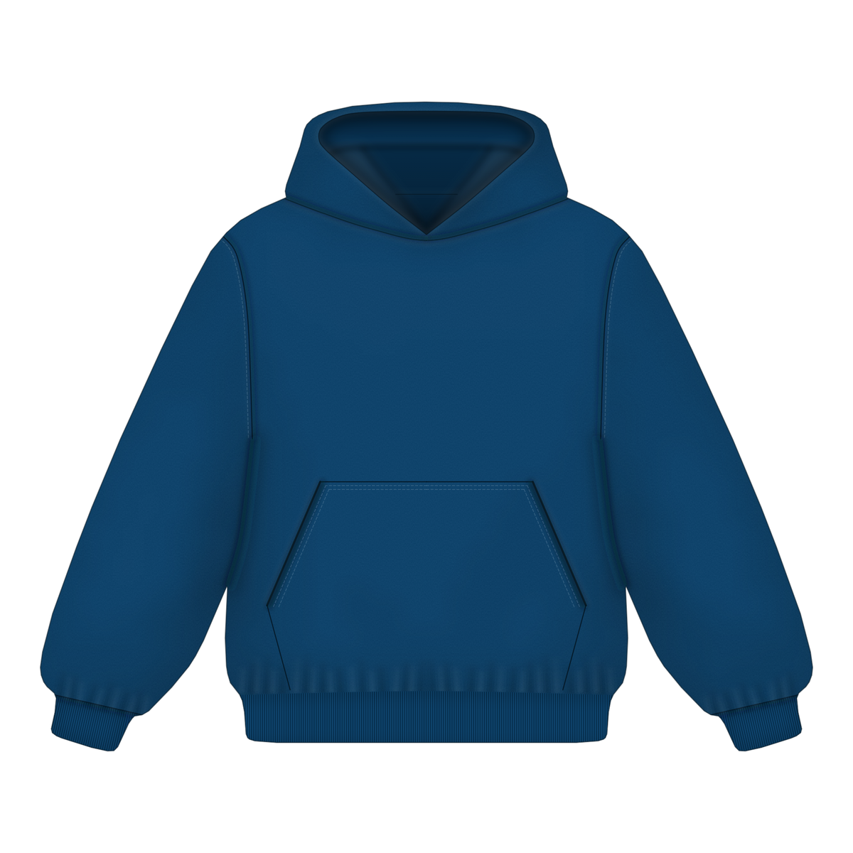 Hoodie in Mountain Blue, Vorderseite
