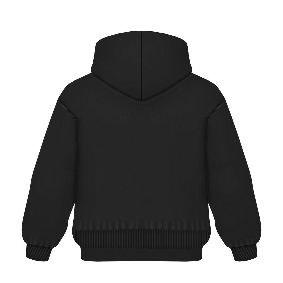 Hoodie in Schwarz, Rückseite