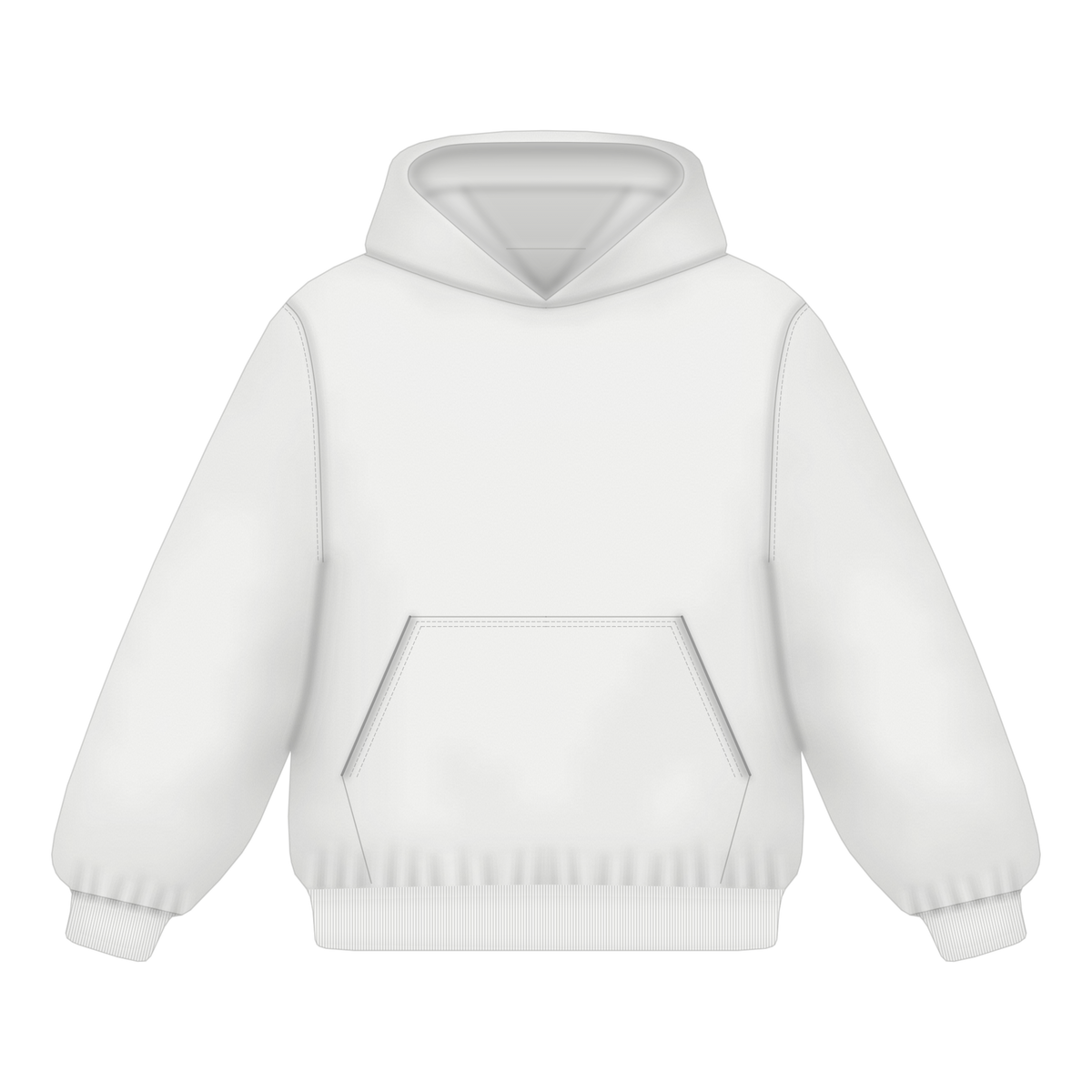 Hoodie in Weiß, Vorderseite