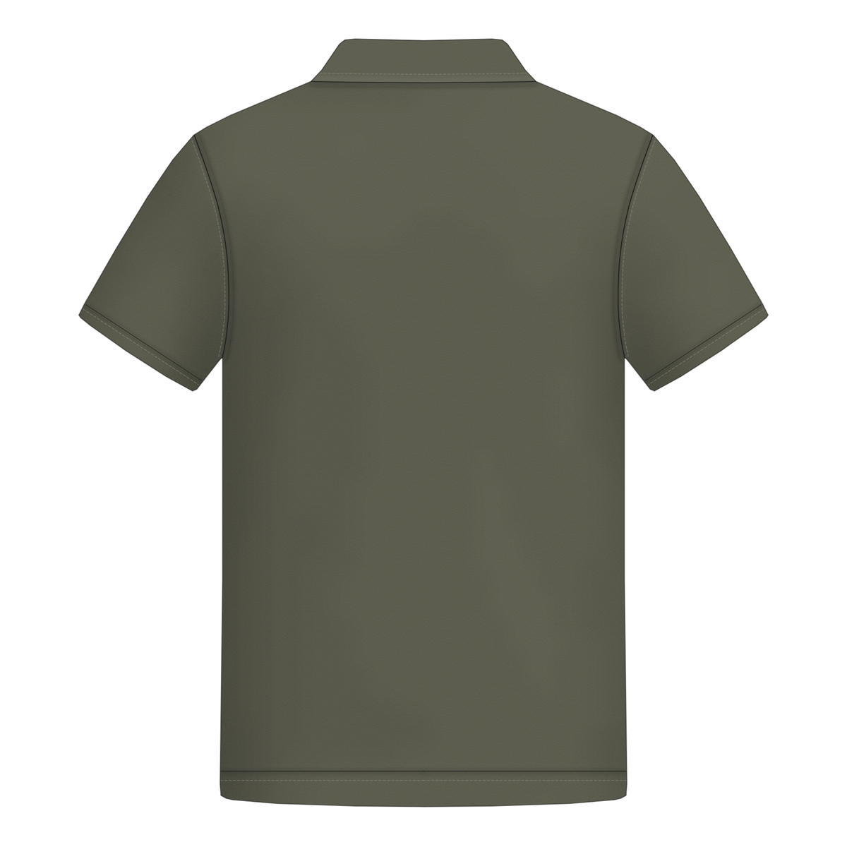 Male Polo in Camo Green, Rückseite