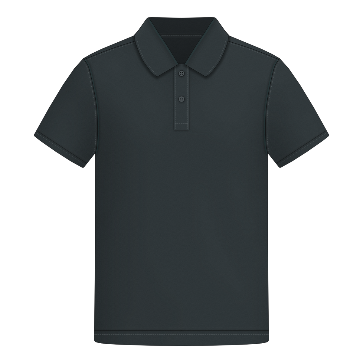 Male Polo in Dark Grey, Vorderseite