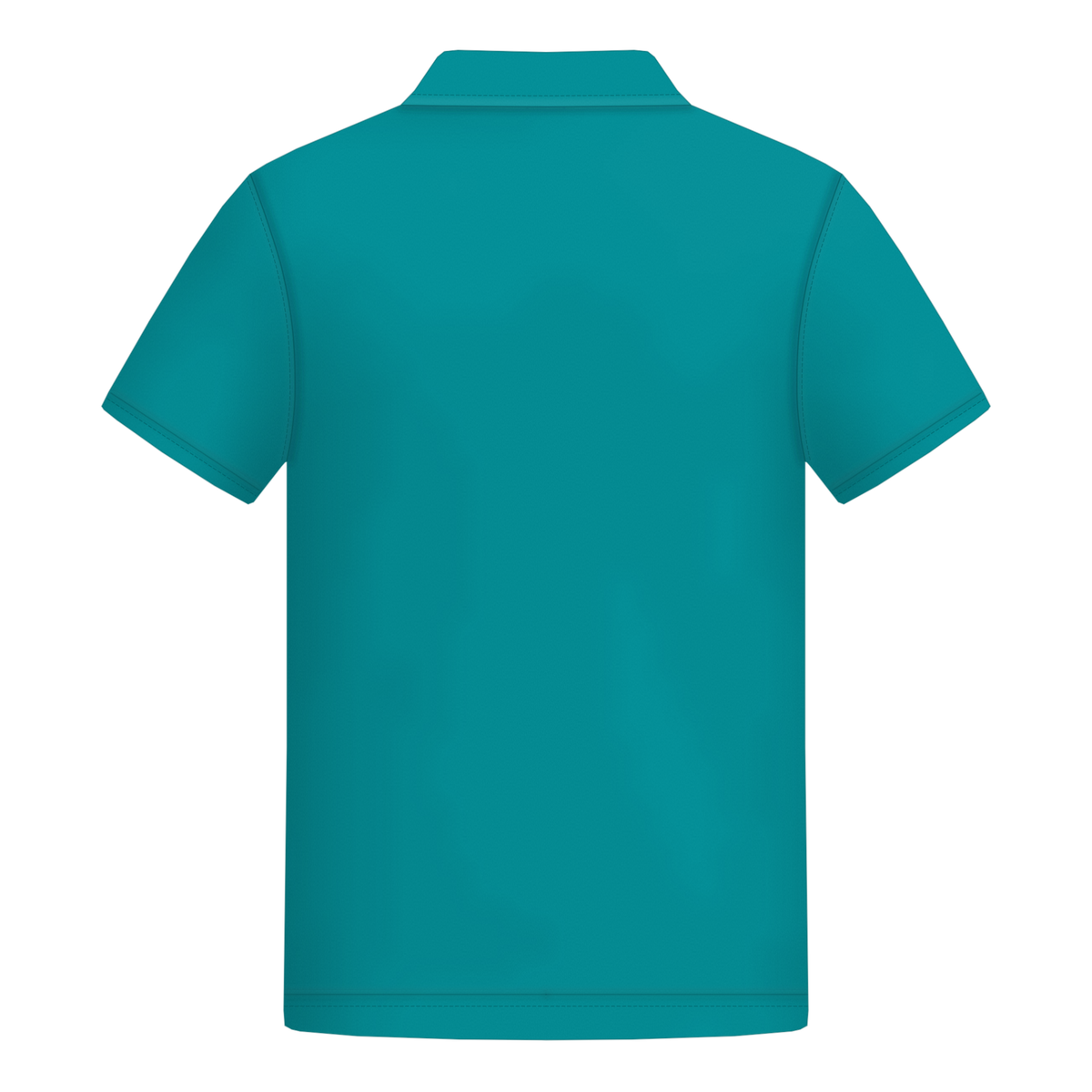 Male Polo in Pop Turquoise, Rückseite