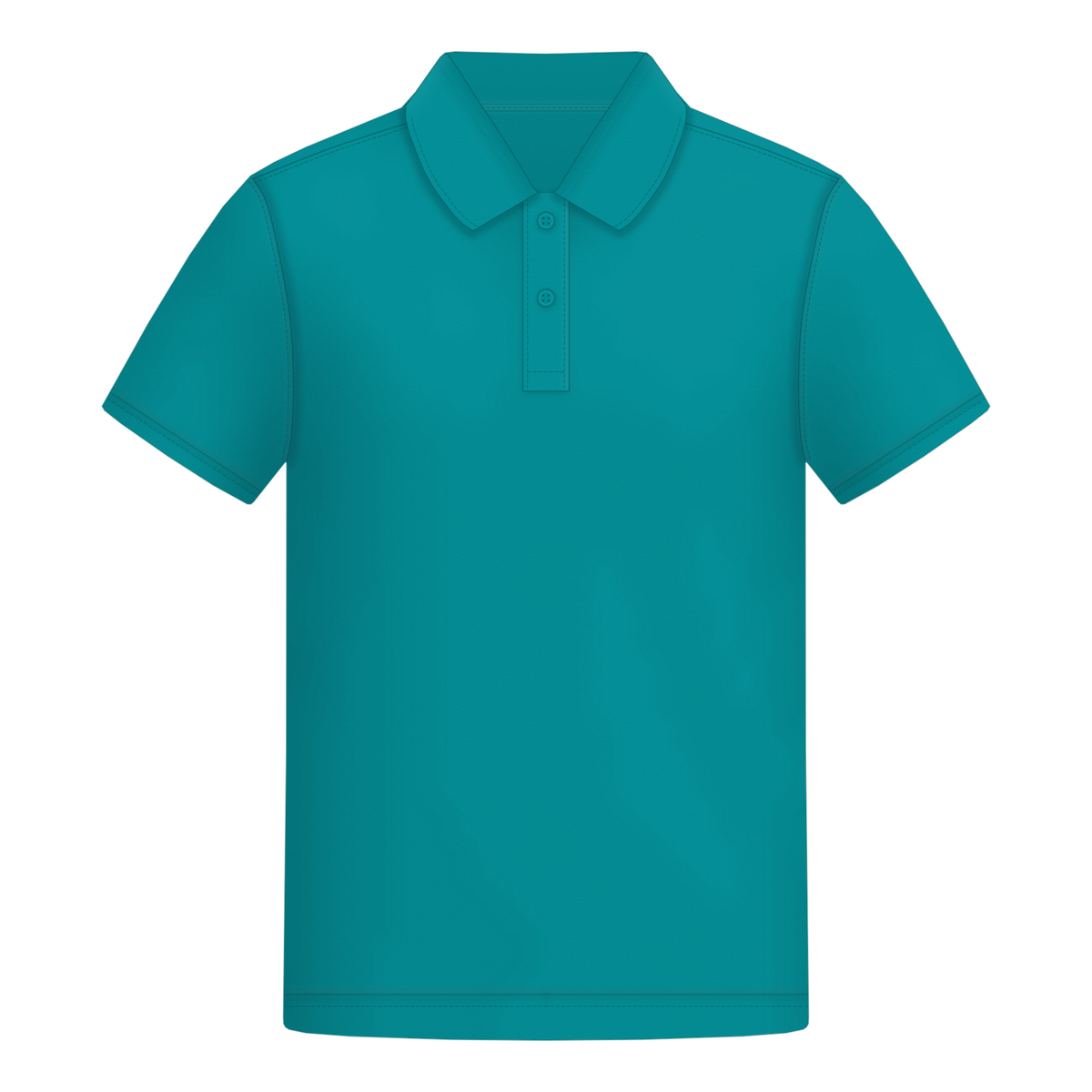 Male Polo in Pop Turquoise, Vorderseite