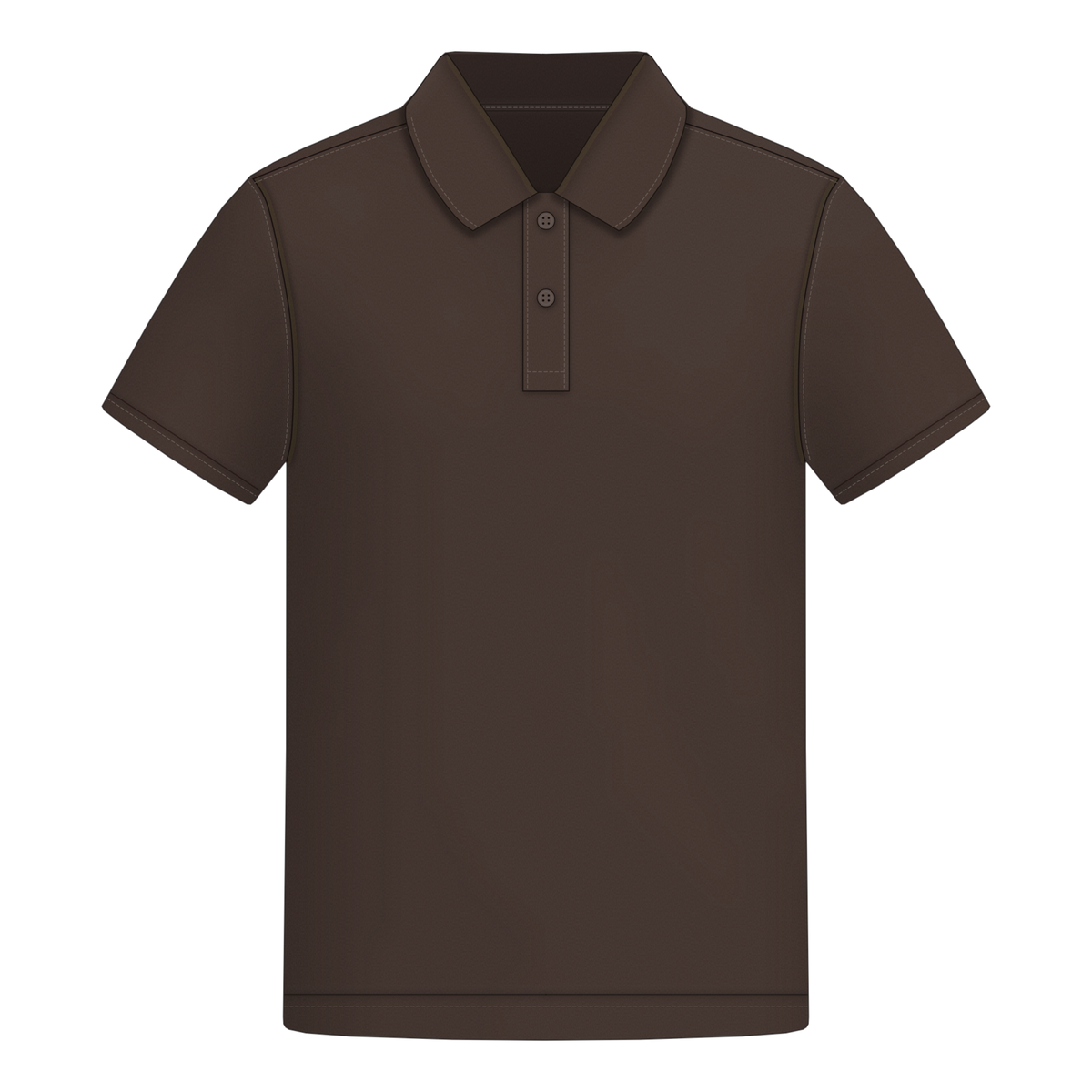Male Polo in Roasted Coffee, Vorderseite