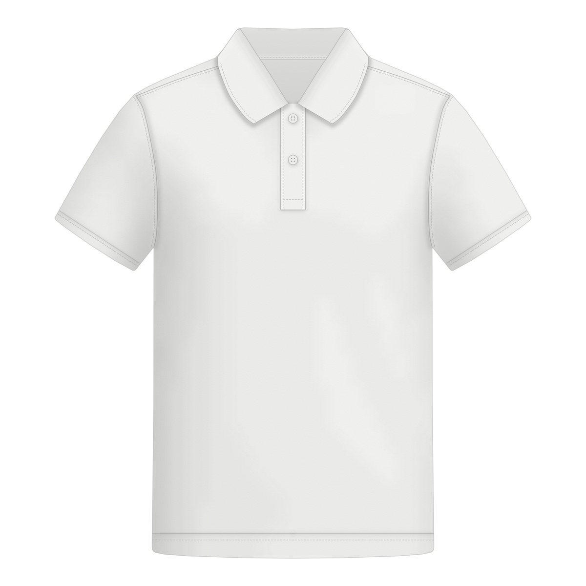 Male Polo in Weiß, Vorderseite