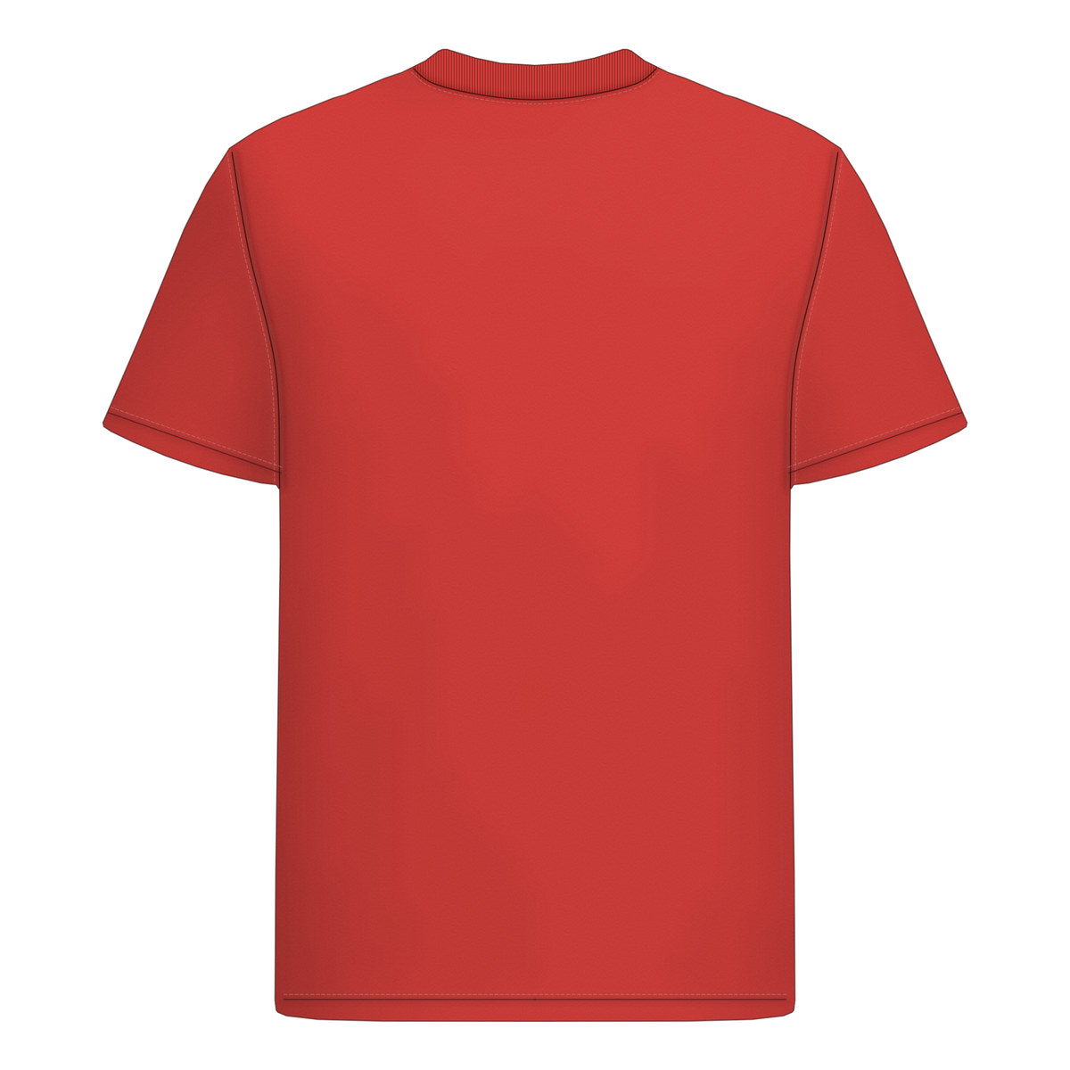 Authentic Shirt in Hellrot, Rückseite