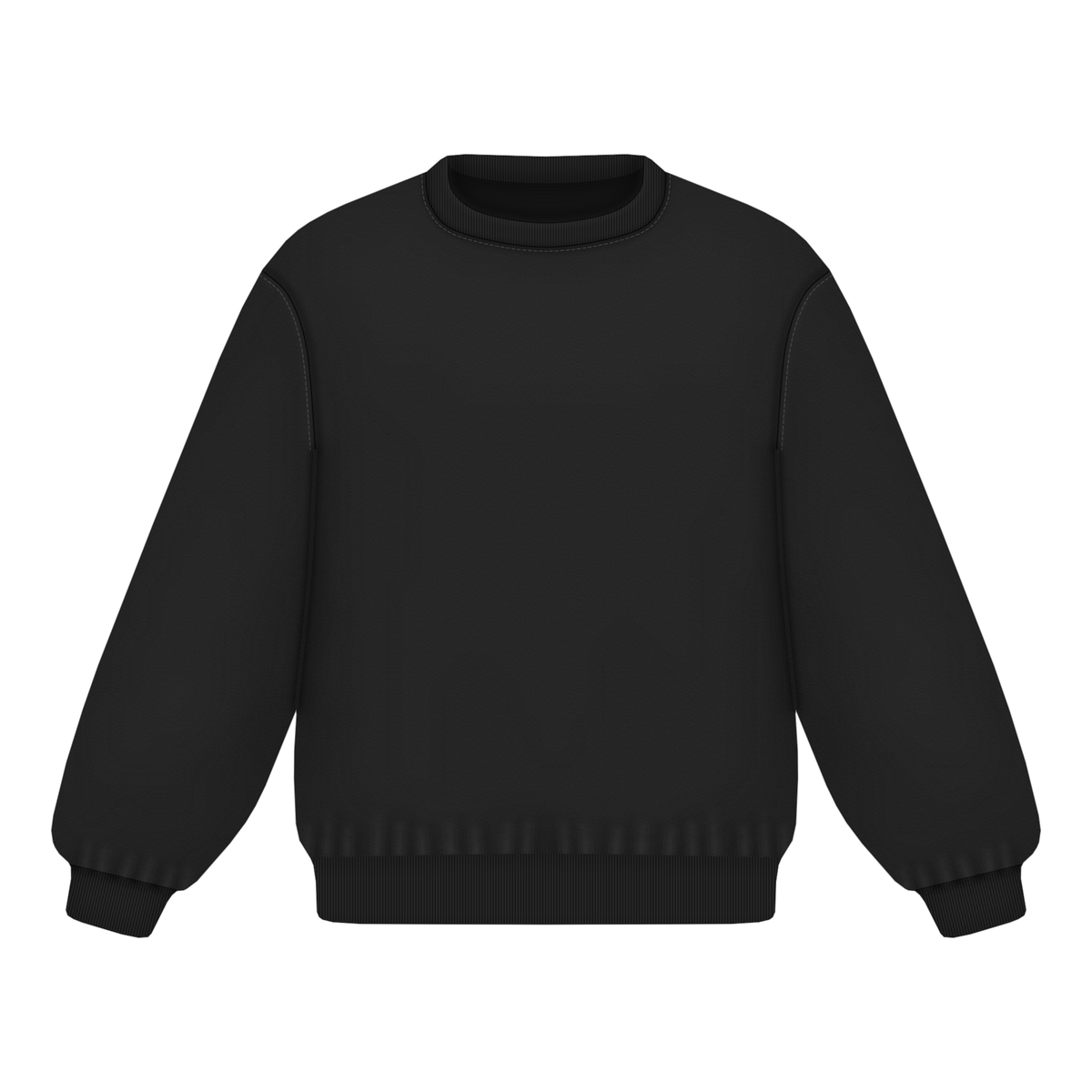 Sweatshirt in Schwarz, Vorderseite