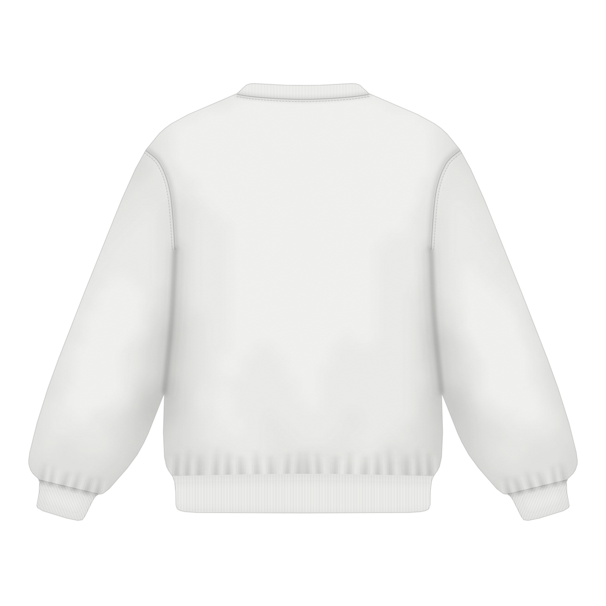 Sweatshirt in Weiß, Rückseite