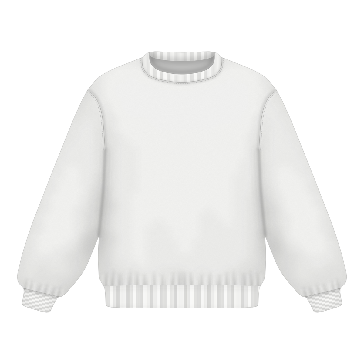 Sweatshirt in Weiß, Vorderseite