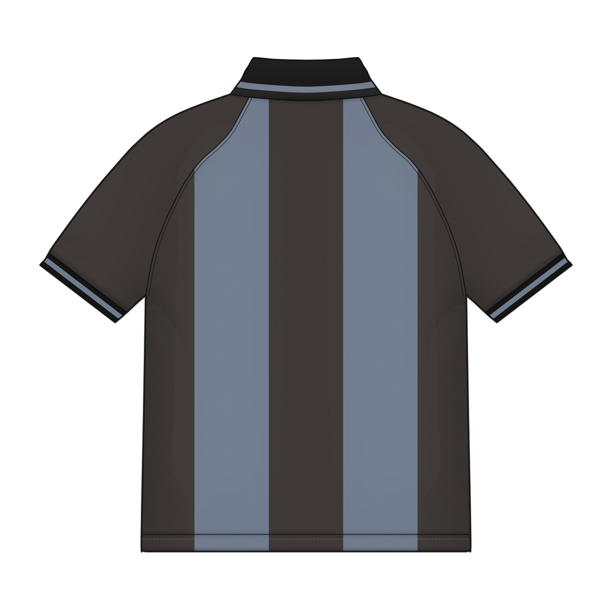 Trikot in Schwarz/Dunkelgrau, Rückseite