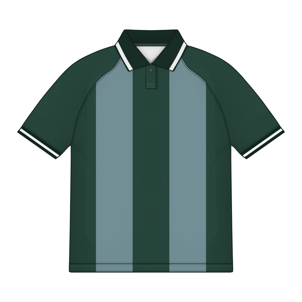 Trikot in Waldgrün/Grau, Vorderseite