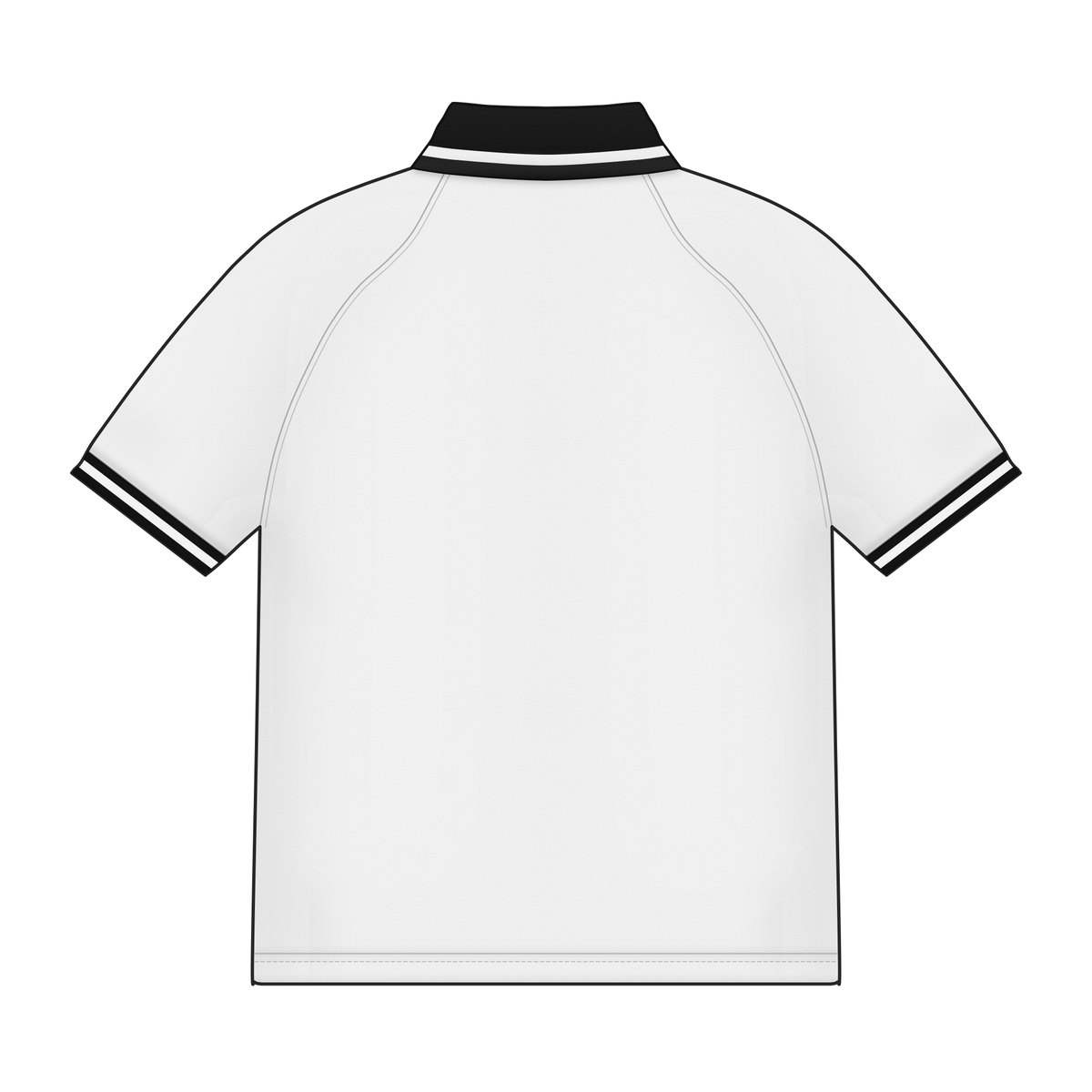 Trikot in Weiß, Rückseite